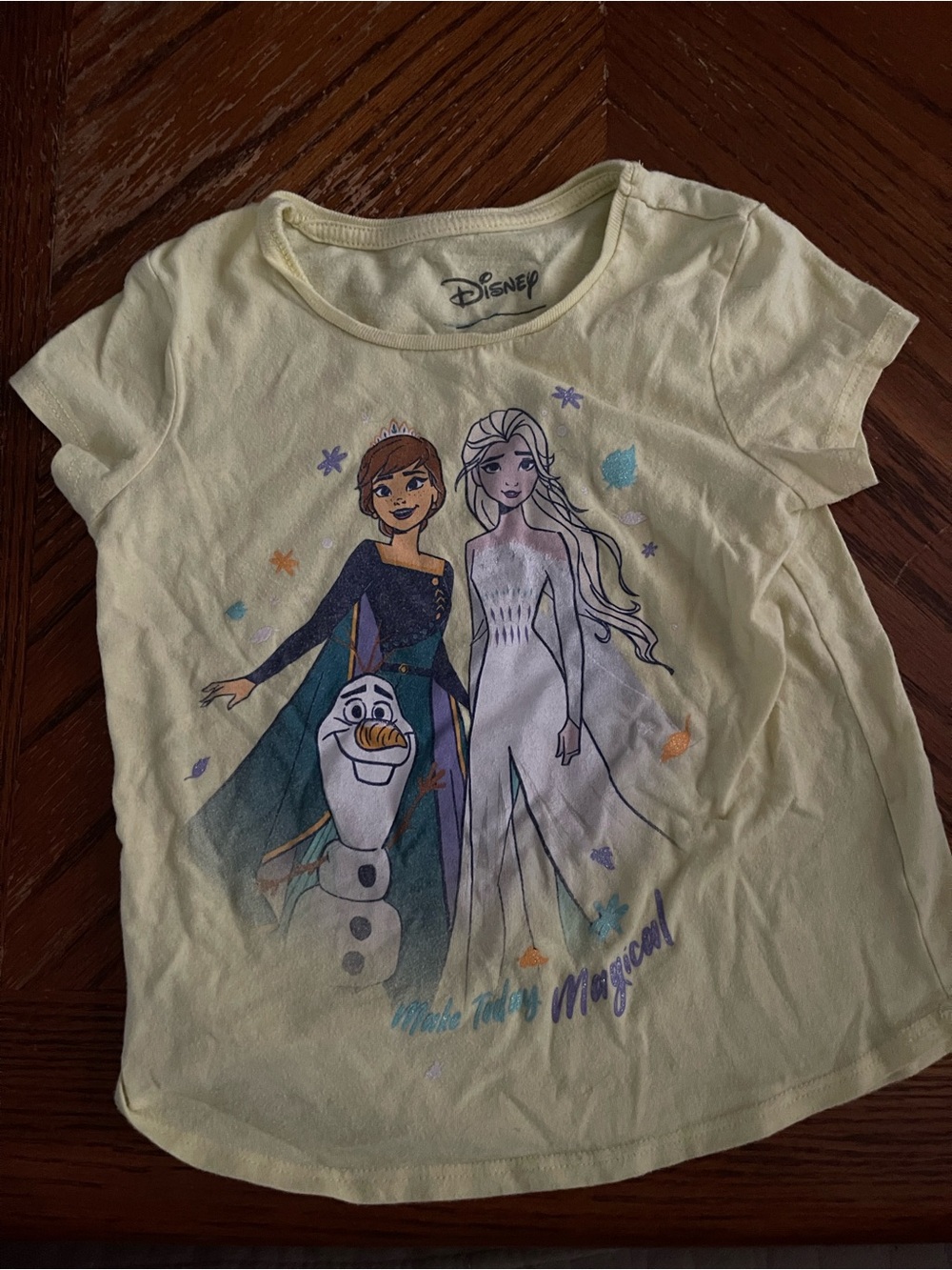 Disney Frozen Character Tee in Light Yellow